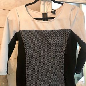 Ann Taylor black and white top